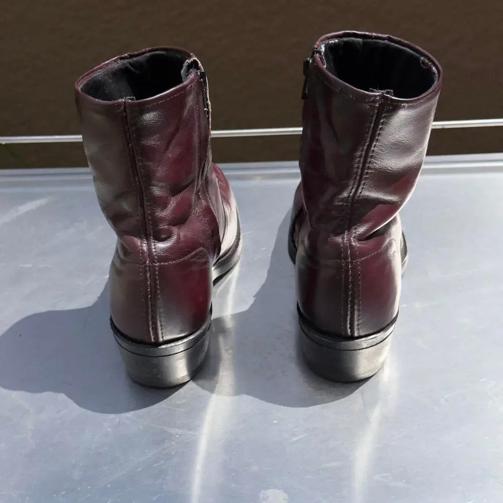 unbranded burgundy leather